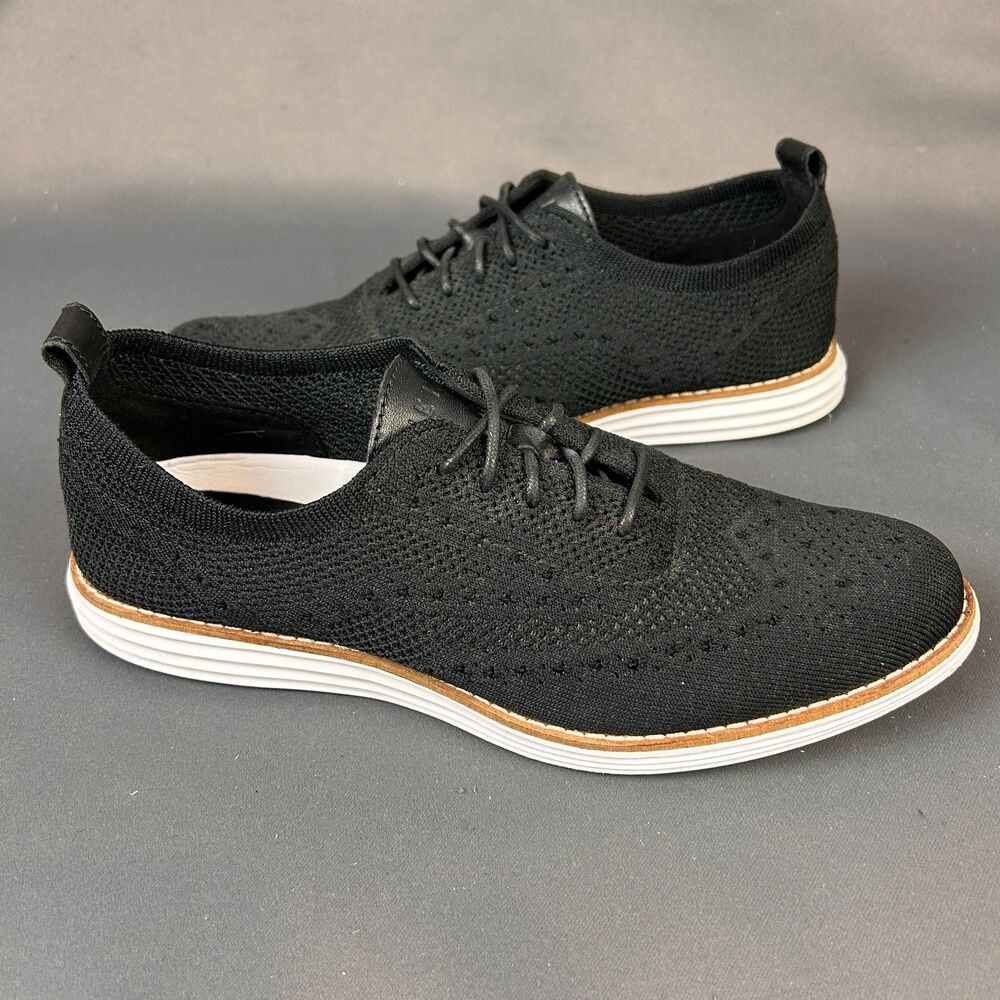 Cole Haan Black Stitchlite Wingtip Oxford Sneaker Shoes Size 8B - Picture 10 of 16
